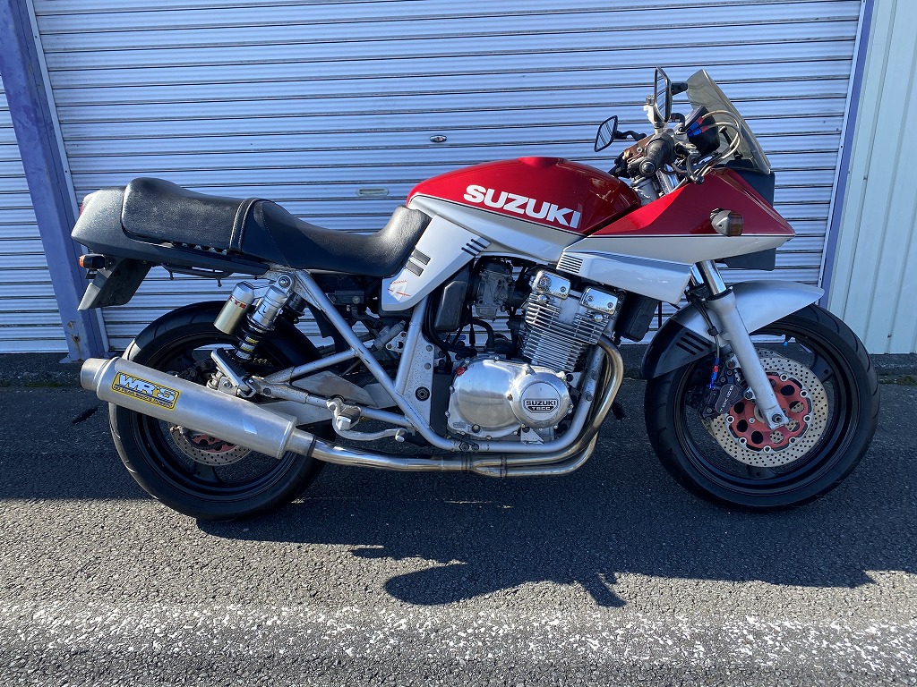 スズキ GSX400S KATANA 社外マフラー レッドシルバー - WindSocks ...